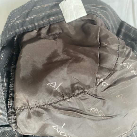 Women's Dark Brown Pinstripe Steampunk Trousers Pants Medium Lagenlook Unique - Picture 13 of 15